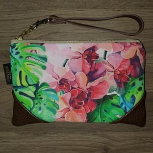 Sandy Feet Hawaii Mini Monstera & Orchid Wristlet